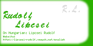 rudolf lipcsei business card